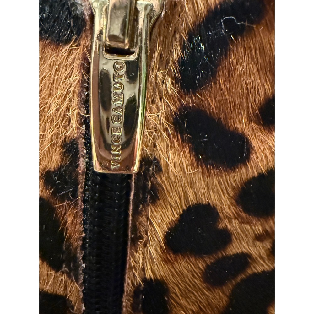 Vince Camuto Leopard Print Cow Hair Ankle Boots VP-NANDI2 Pointed Toe Stiletto 9 - Picture 4 of 11